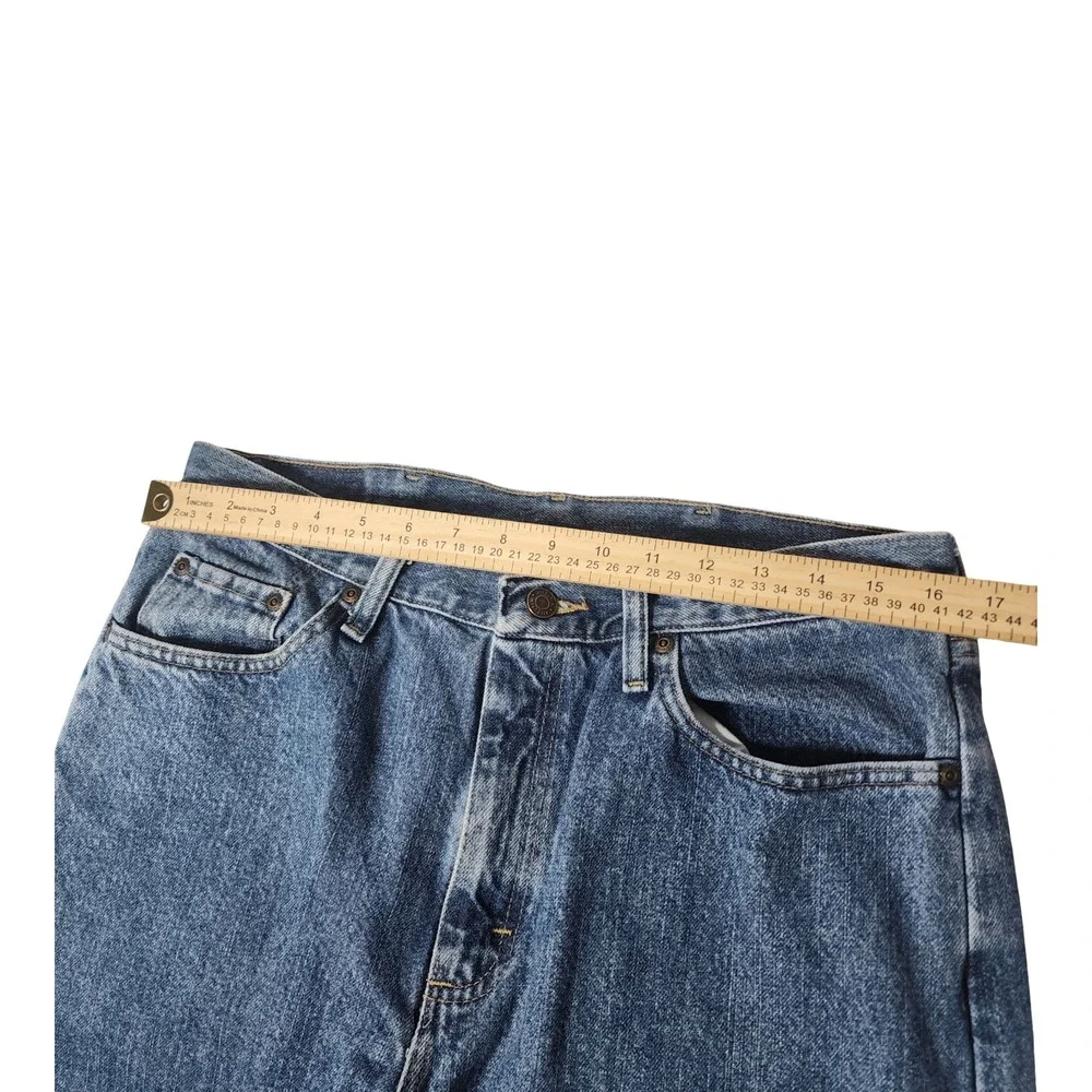 Wrangler Mens Regular Fit Straight Leg Jeans Medium Wash Blue 34x30 96501DS